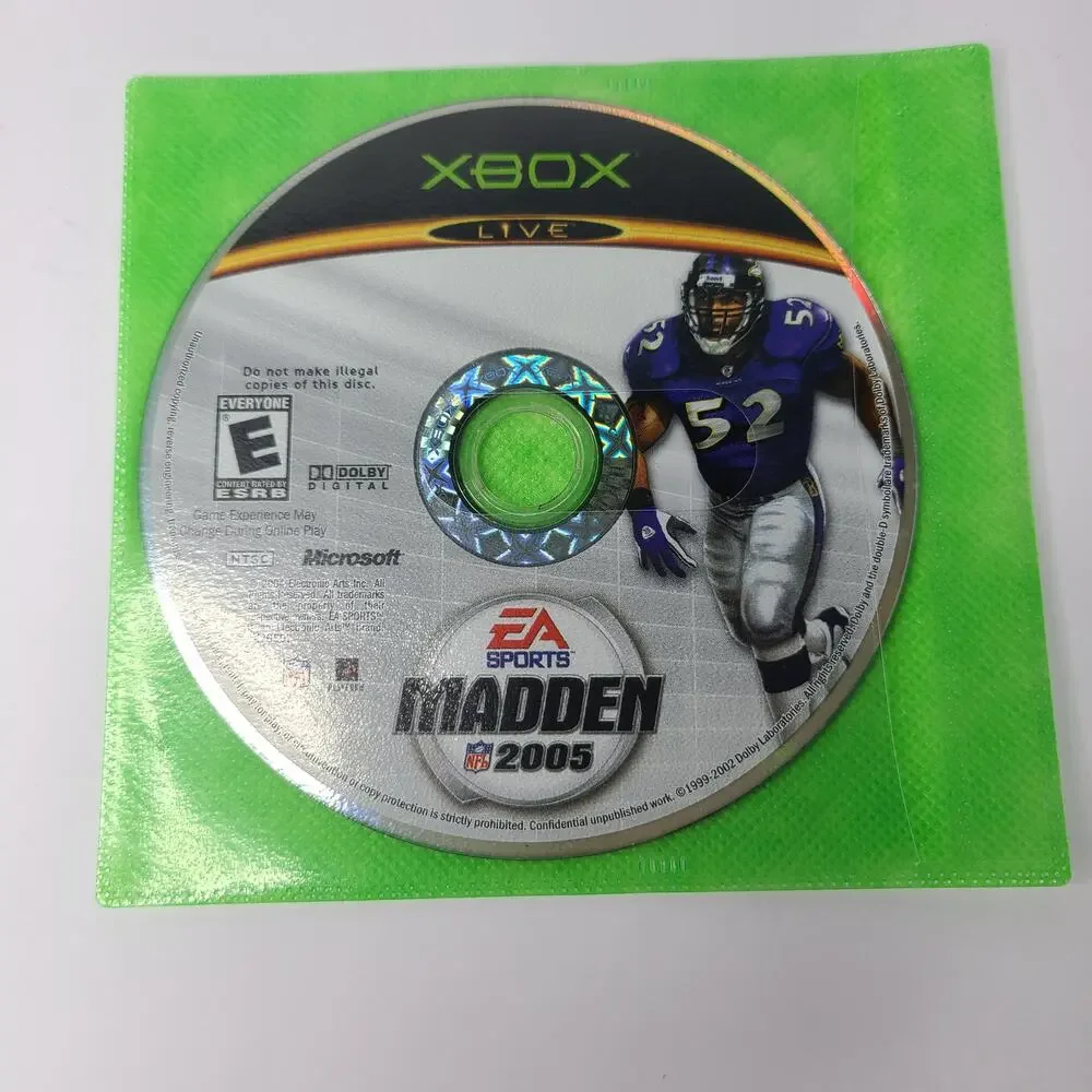 Madden NFL 2005 Xbox Live Football Sports Disc Only Video Game Tested & Working